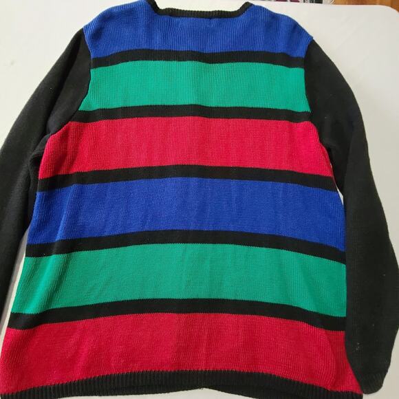 Womens Vintage Alfred Dunner Holiday Winter Embellished Cardigan XL - Picture 4 of 9